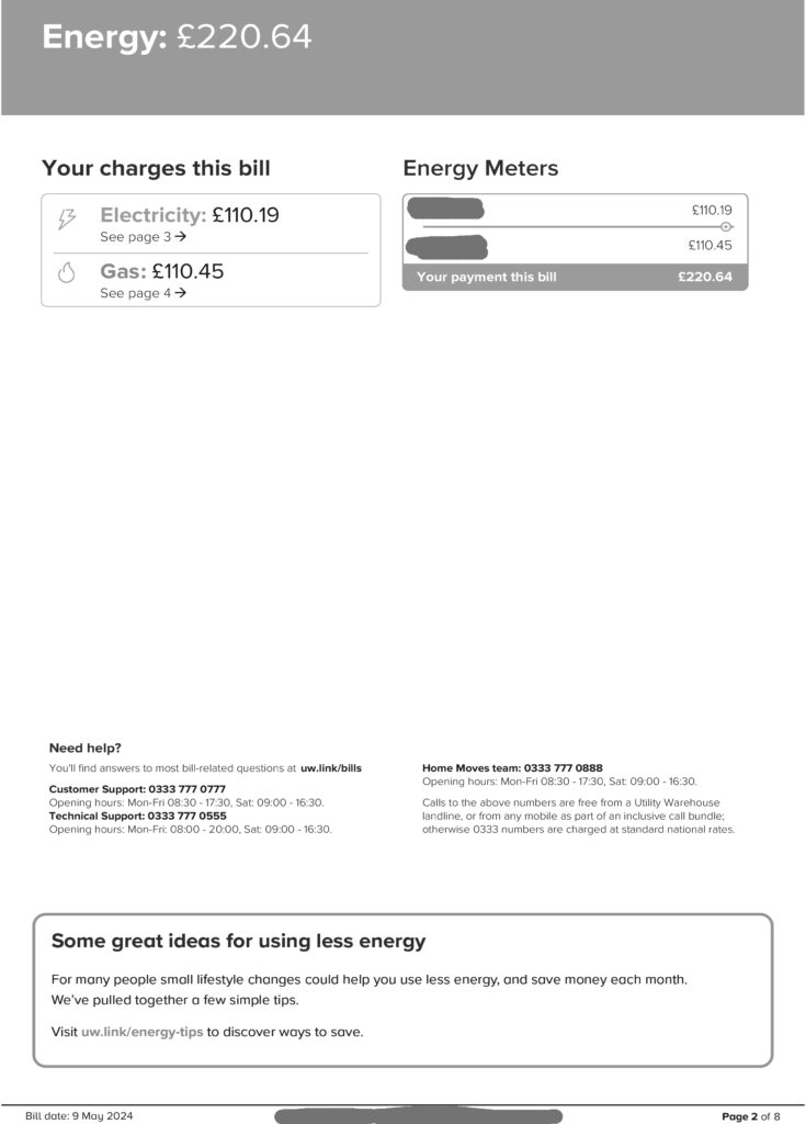 One Utility Bill 